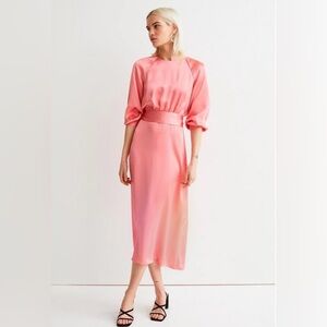 H&M Coral Long Sleeve Dress